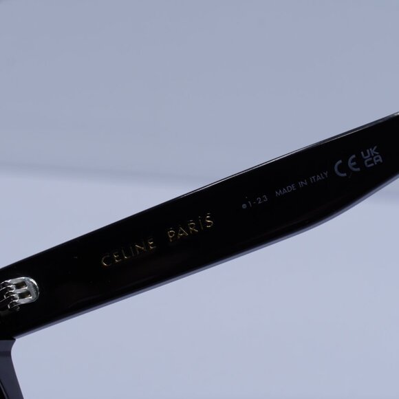 Celine CL40198F 01A Square Sunglasses–Shiny Black - Picture 7 of 9